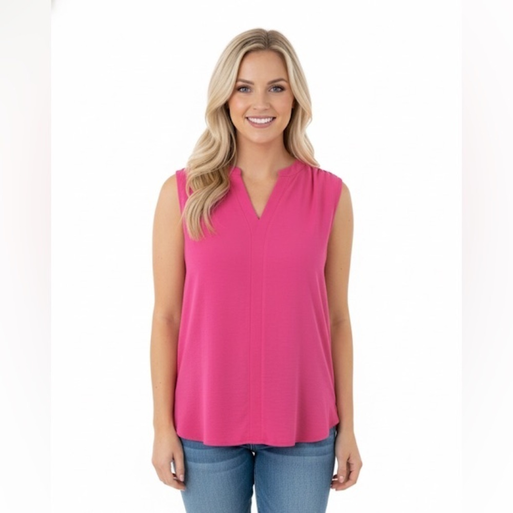 Zenana pink top size medium